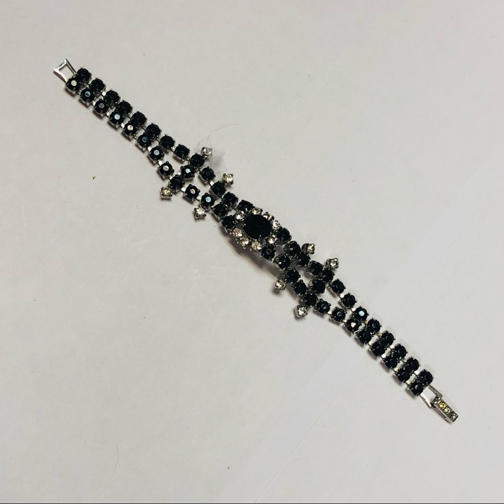 VINTAGE RHINESTONE BRACELET - Picture 2 of 9